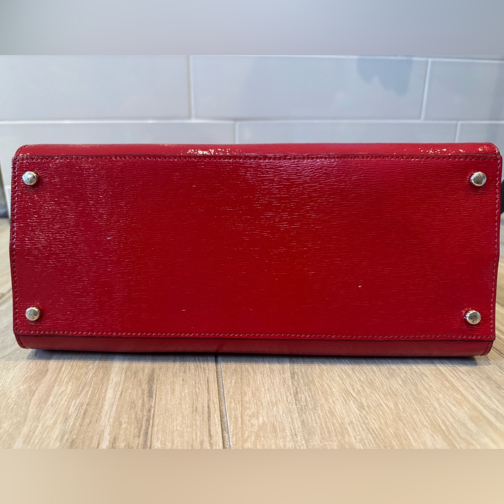 Kate Spade red shoulder bag with bow